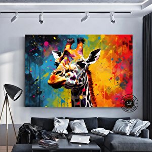 Grafiti Zürafa Tuval Resmi, Tuval Resmi, Tuval Resmi Tuval Resmi, Soyut Tuval Duvar Sanatı