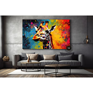 Grafiti Zürafa Tuval Resmi, Tuval Resmi, Tuval Resmi Tuval Resmi, Soyut Tuval Duvar Sanatı