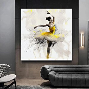 Altın Kadın Kanvas Tablosu – Soyut Kadın Baskısı, Moda Duvar Dekoru 60x60 cm