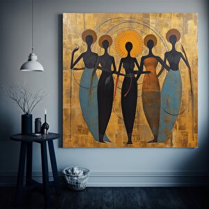 Afro-amerikan Kültür Duvar Sanatı, Afrika Kültürü Duvar Dekoru, Yerel Kadın Kanvas Sanatı