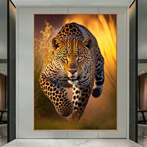 Leopar Kanvas Tablosu; Hayvan Duvar Dekoru; Kanvas Duvar Sanatı; Ev Hediyesi Dekor; Hayvan Ev Dekoru