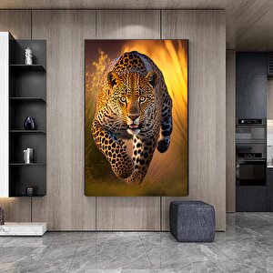 Leopar Kanvas Tablosu; Hayvan Duvar Dekoru; Kanvas Duvar Sanatı; Ev Hediyesi Dekor; Hayvan Ev Dekoru 70x100 cm