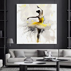 Altın Kadın Kanvas Tablosu – Soyut Kadın Baskısı, Moda Duvar Dekoru 40x40 cm