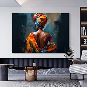 Renkli Afrikalı Kadın Kanvas Sanatı; Afrikalı Amerikalı Sanatı; Modern Sanat Baskısı; Moda Dekor; Af 40x60 cm