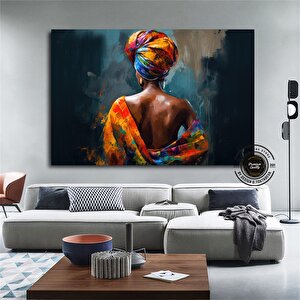 Renkli Afrikalı Kadın Kanvas Sanatı; Afrikalı Amerikalı Sanatı; Modern Sanat Baskısı; Moda Dekor; Af 40x60 cm