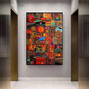 Afrika-amerikan Kültürü Duvar Sanatı, Sembollü Kanvas Baskı, Hediye İçin 100x200 cm