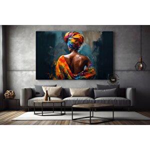 Renkli Afrikalı Kadın Kanvas Sanatı; Afrikalı Amerikalı Sanatı; Modern Sanat Baskısı; Moda Dekor; Af