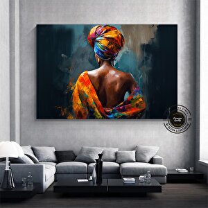 Renkli Afrikalı Kadın Kanvas Sanatı; Afrikalı Amerikalı Sanatı; Modern Sanat Baskısı; Moda Dekor; Af