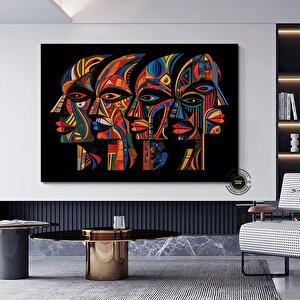 Kabile Maskesi Afrika Sanatı Çerçeveli Poster, Afrika Maskesi, Afrika Duvar Sanatı 60x120 cm