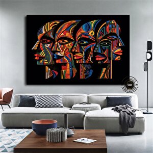 Kabile Maskesi Afrika Sanatı Çerçeveli Poster, Afrika Maskesi, Afrika Duvar Sanatı