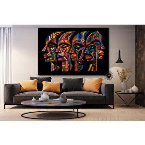 Kabile Maskesi Afrika Sanatı Çerçeveli Poster, Afrika Maskesi, Afrika Duvar Sanatı