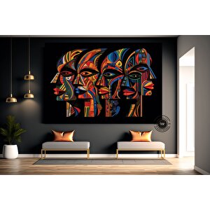 Kabile Maskesi Afrika Sanatı Çerçeveli Poster, Afrika Maskesi, Afrika Duvar Sanatı 40x60 cm