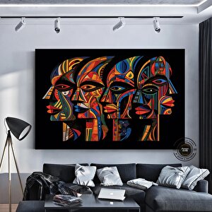 Kabile Maskesi Afrika Sanatı Çerçeveli Poster, Afrika Maskesi, Afrika Duvar Sanatı 40x60 cm