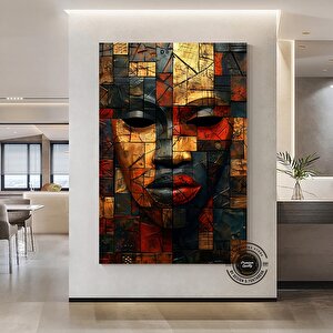 Afrika Duvar Sembolleri; Afrika Kanvas Tablo; Afrika Kültürü Ev Dekoru; Lüks Afrika Duvar Sanatı; Mo