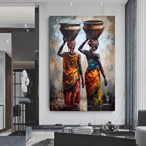 Afrika-amerikan Kültür Duvar Dekoru, Soyut Afrika Ev Sanatı 40x60 cm