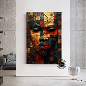 Afrika Duvar Sembolleri; Afrika Kanvas Tablo; Afrika Kültürü Ev Dekoru; Lüks Afrika Duvar Sanatı; Mo