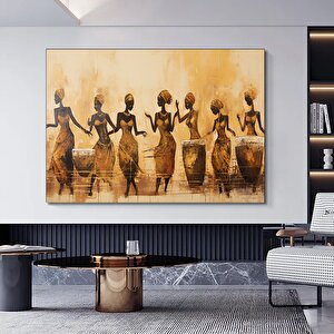 Afrikalı Kültür Duvar Dekoru, Yerel Afrikalı Kadın Temalı Soyut Kanvas 120x150 cm