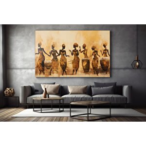 Afrikalı Kültür Duvar Dekoru, Yerel Afrikalı Kadın Temalı Soyut Kanvas