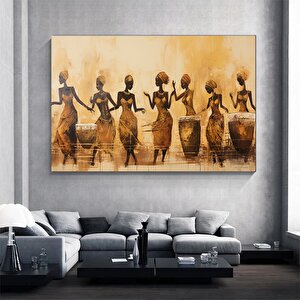 Afrikalı Kültür Duvar Dekoru, Yerel Afrikalı Kadın Temalı Soyut Kanvas
