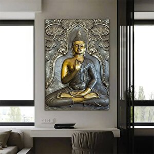 Siyah Buddha Heykeli Guatemala Tapınağı Kanvas Baskı, Ev Dekoru Ve Hediye Fikri 20x30 cm