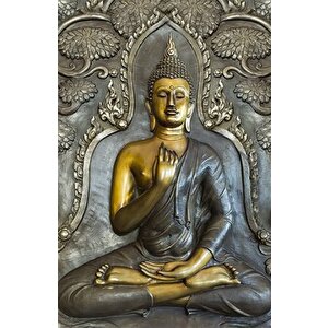 Siyah Buddha Heykeli Guatemala Tapınağı Kanvas Baskı, Ev Dekoru Ve Hediye Fikri