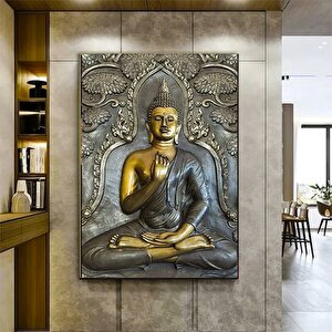 Siyah Buddha Heykeli Guatemala Tapınağı Kanvas Baskı, Ev Dekoru Ve Hediye Fikri