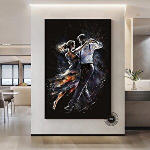 Sokakta Dans Eden Genç Aşık Çift Kanvas Tablosu, Aşk Dansı Kanvas Baskı