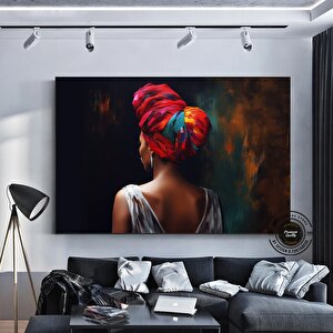 Renkli Afrikalı Kadın Kanvas Sanatı; Afrikalı Amerikalı Sanatı; Modern Sanat Baskısı; Moda Dekor; Af