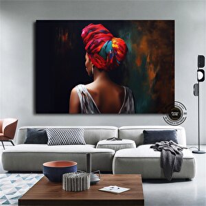 Renkli Afrikalı Kadın Kanvas Sanatı; Afrikalı Amerikalı Sanatı; Modern Sanat Baskısı; Moda Dekor; Af 60x120 cm