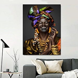 Dört Sarıklı Afrikalı Kadın Kanvas – Renkli Portre