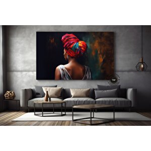 Renkli Afrikalı Kadın Kanvas Sanatı; Afrikalı Amerikalı Sanatı; Modern Sanat Baskısı; Moda Dekor; Af