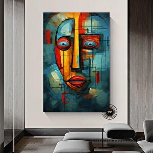 Afrika Duvar Sembolleri; Afrika Kanvas Tablo; Kültür Ev Dekoru; Lüks Sanat; Hediye 20x30 cm