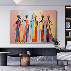 Afrika Amerikan Kültürü Duvar Sanatı, Afrika Kültürü Duvar Dekoru, Yerel Kadın Duvar Sanatı 30x40 cm