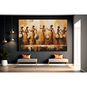 Afrika-amerikan Kültürü Duvar Sanatı; Yerel Kadınlar; Soyut Kanvas 140x200 cm