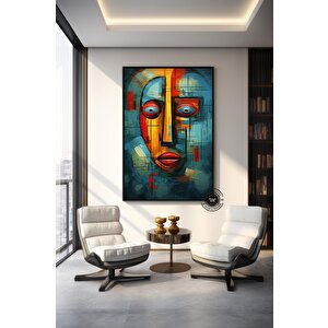 Afrika Duvar Sembolleri; Afrika Kanvas Tablo; Kültür Ev Dekoru; Lüks Sanat; Hediye 100x150 cm