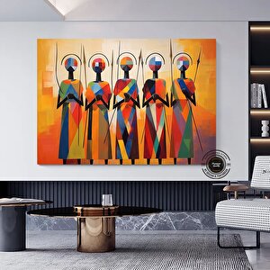 Afrika Amerikan Kültürü Duvar Sanatı, Afrika Kültürü Duvar Dekoru, Yerel Kadın Duvar Sanatı 50x70 cm