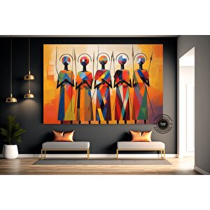 Afrika Amerikan Kültürü Duvar Sanatı, Afrika Kültürü Duvar Dekoru, Yerel Kadın Duvar Sanatı 50x70 cm