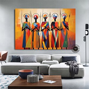 Afrika Amerikan Kültürü Duvar Sanatı, Afrika Kültürü Duvar Dekoru, Yerel Kadın Duvar Sanatı 50x70 cm