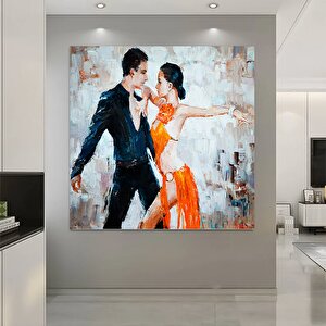 Kanvas Ev Dekoru – Büyük Kanvas; Dans Eden Çift Tablosu; Müzik Odası Sanatı; Tango Çift Kanvas