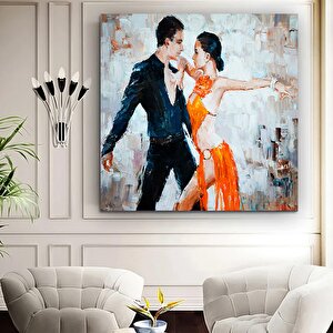 Kanvas Ev Dekoru – Büyük Kanvas; Dans Eden Çift Tablosu; Müzik Odası Sanatı; Tango Çift Kanvas