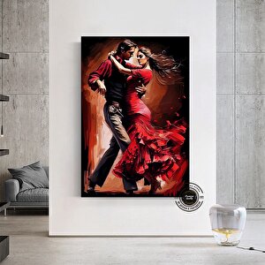 Kanvas Ev Dekoru; Dans Eden Çift Tablosu; Tango Kanvas