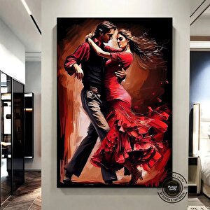 Kanvas Ev Dekoru; Dans Eden Çift Tablosu; Tango Kanvas