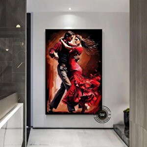 Kanvas Ev Dekoru; Dans Eden Çift Tablosu; Tango Kanvas 30x40 cm