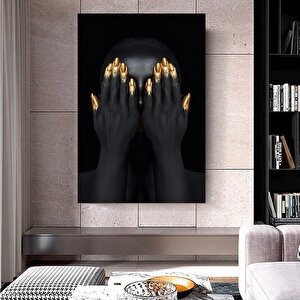 Modern Afrikalı Kadın Kanvas Tablosu; Duvar Sanatı Poster; Oturma Odası Dekoru; Afrikalı Kadın Baskı 100x150 cm