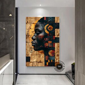 Afrika Amerikan Kültürü Duvar Sanatı; Afrika Kültürü Duvar Dekoru; Yerel Kadın Duvar Sanatı; Soyut K 140x200 cm