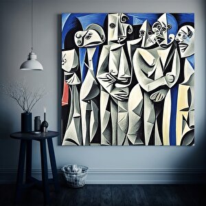Soyut Picasso Kanvas Sanatı; Ev Hediyesi 50x50 cm