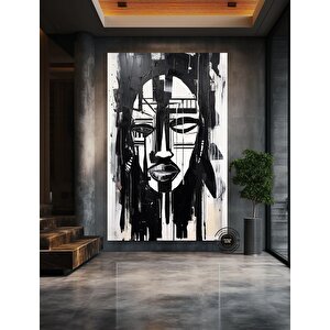 Afrikalı Kadın Portresi, Afrikalı Amerikalı Kültürü, Afrika Kabile Duvar Sanatı