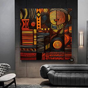 Afrika-amerikan Kültürü Duvar Sanatı; Sembol Kanvas 120x120 cm