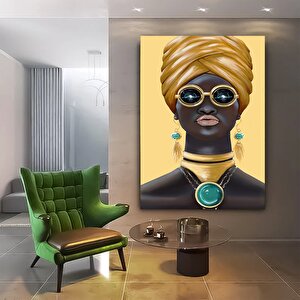 Modern Afrikalı Kadın Kanvas Tablosu 30x40 cm