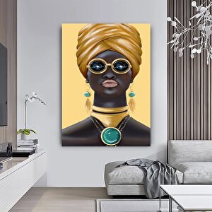 Modern Afrikalı Kadın Kanvas Tablosu 70x100 cm